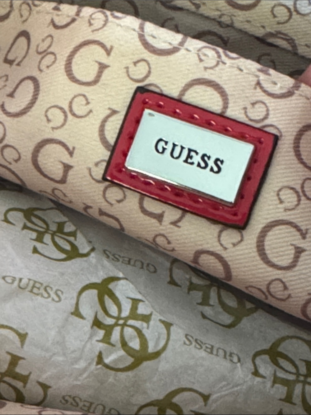 Vintage GUESS Retro Red Patent Tote Bag Pinup Holiday - Picture 6 of 16